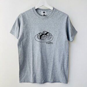 Ken Kagami Japanese Unisex gray T-shirt , Musubi prints , Size M
